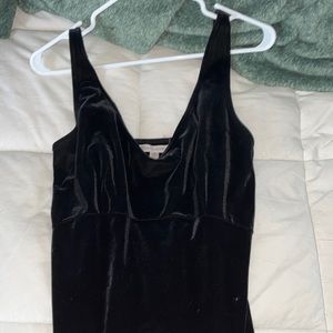 Black velvet, short dress